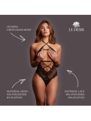 Le Désir - Olympia Body Met Open Kruisje - Zwart