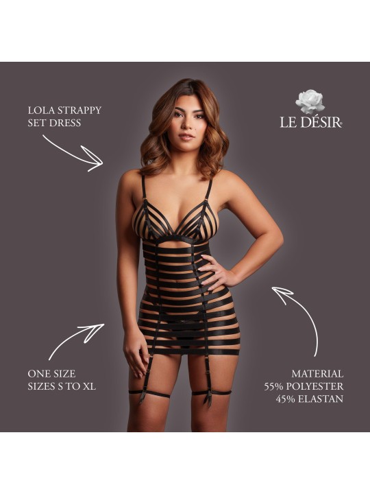 Le Désir - Lola Strappy Set Jurkje - Zwart