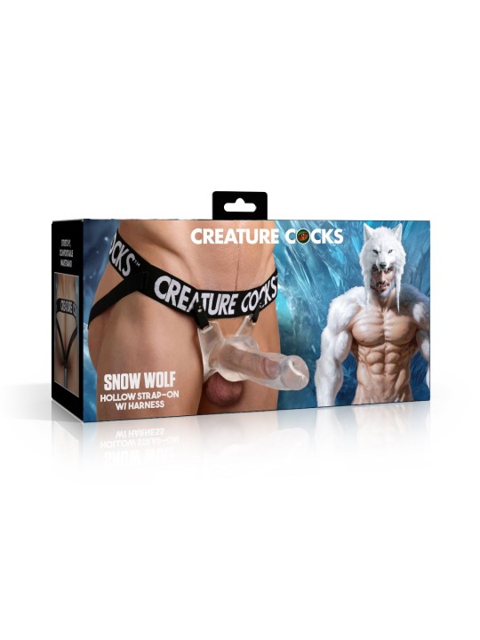 Creature Cocks - Snow Wolf Holle Strap-on Dildo - 20,6 cm