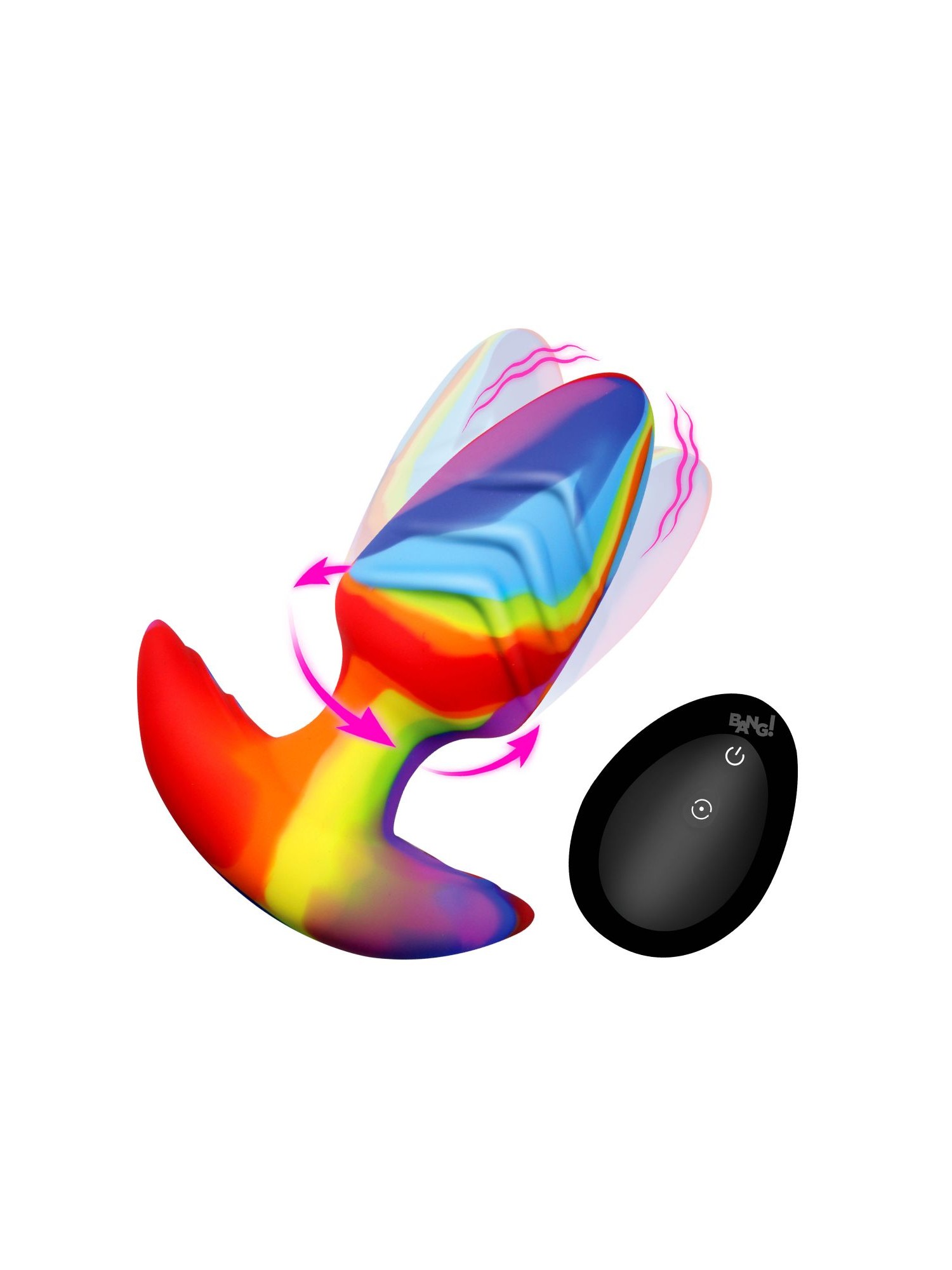 Bang! - Roterende en Vibrerende Buttplug - 9,9 cm