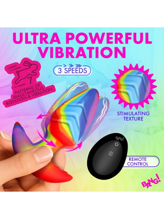 Bang! - Roterende en Vibrerende Buttplug - 9,9 cm