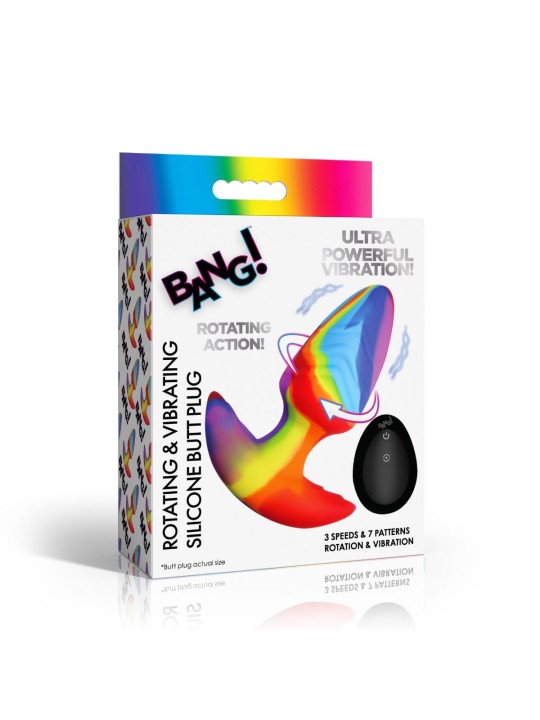 Bang! - Roterende en Vibrerende Buttplug - 9,9 cm