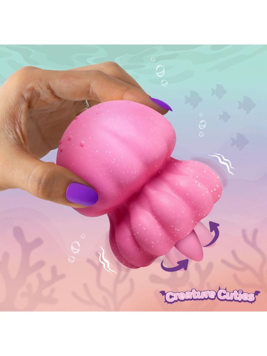 Creature Cocks - Glow Jelly Likkend & Vibrerende Clitoris Stimulator - Roze