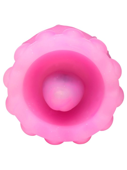 Creature Cocks - Glow Jelly Likkend & Vibrerende Clitoris Stimulator - Roze