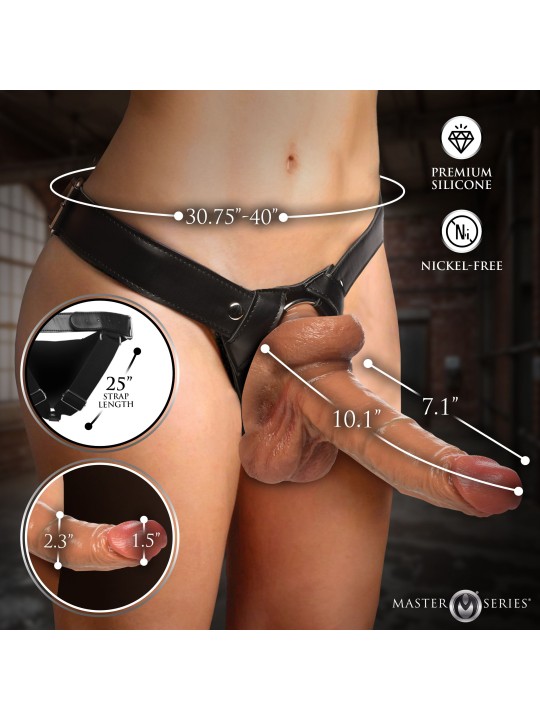 Master Series - Dildo with Harness - 22.9 cm