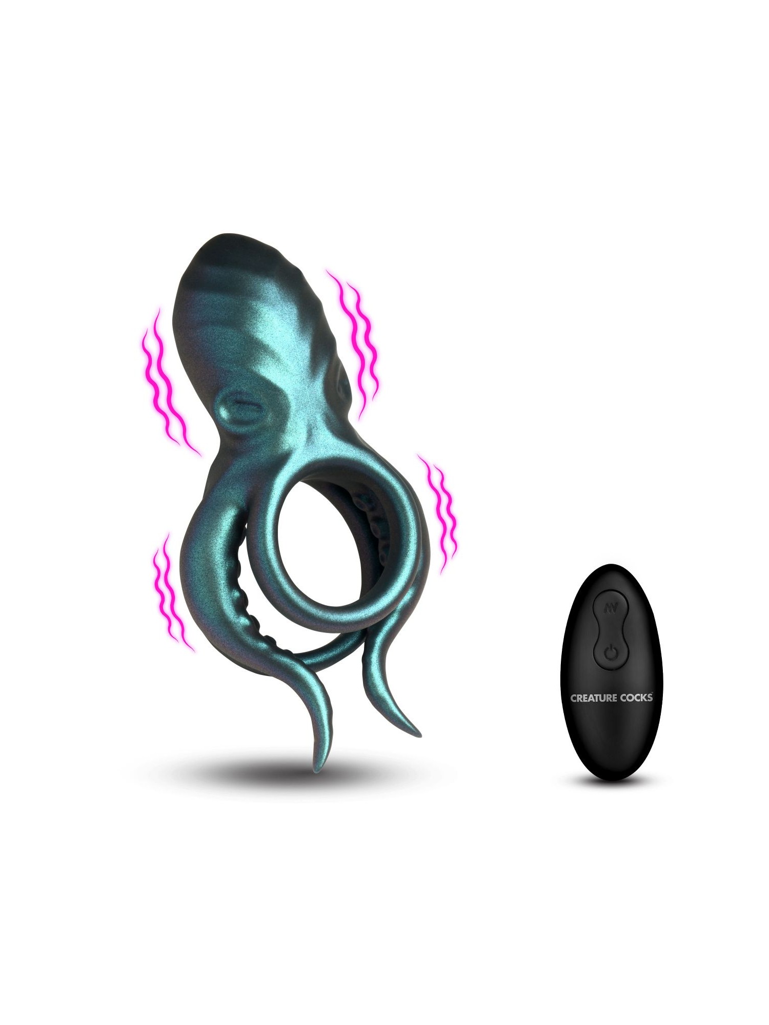 Creature Cocks - Octo Grip Vibrerende Penisring - Blauw
