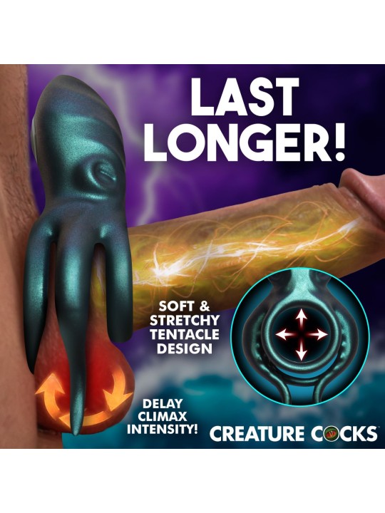 Creature Cocks - Octo Grip Vibrerende Penisring - Blauw