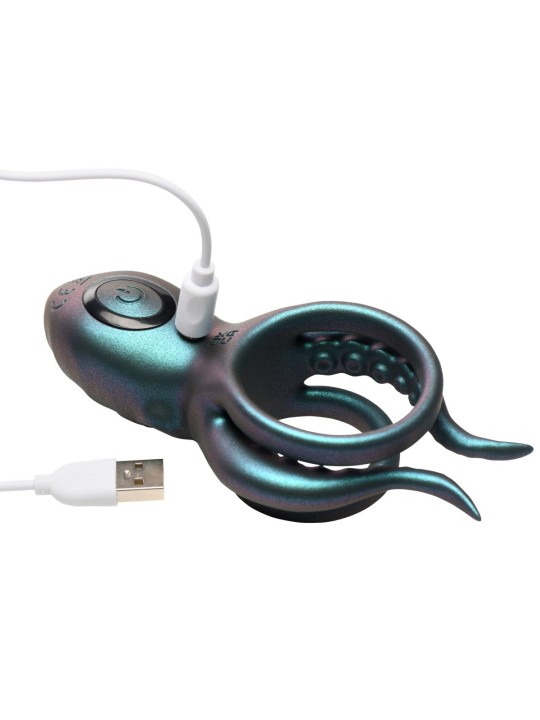 Creature Cocks - Octo Grip Vibrerende Penisring - Blauw