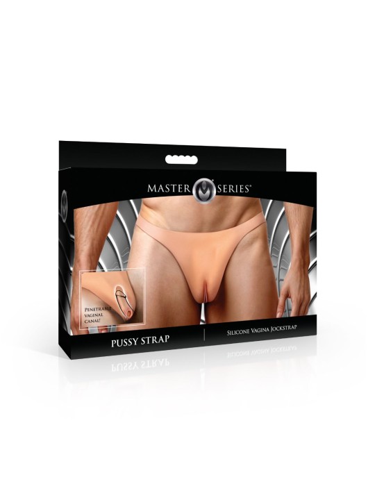 Master Series - Pussy Strap Vagina Jockstrap - Beige