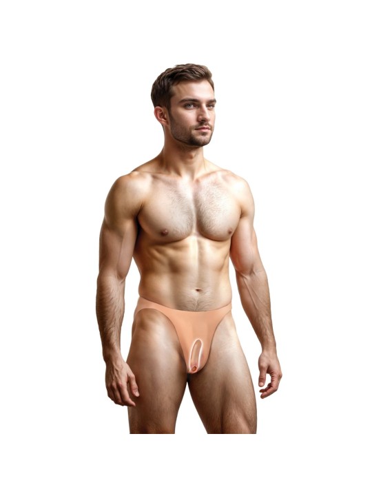 Master Series - Pussy Strap Vagina Jockstrap - Beige
