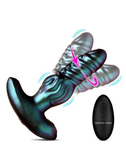 Creature Cocks - Octo-Squirm Vibrating Anal Plug - 12.4 cm