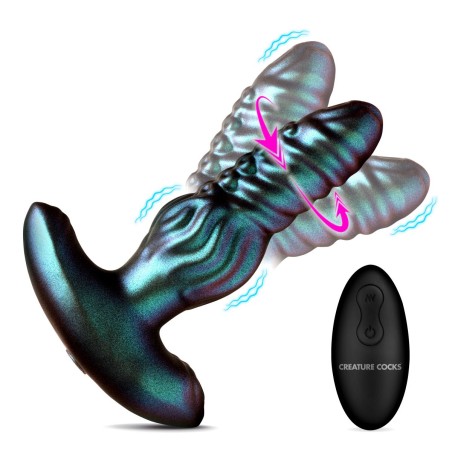 Creature Cocks - Octo-Squirm Vibrating Anal Plug - 12.4 cm