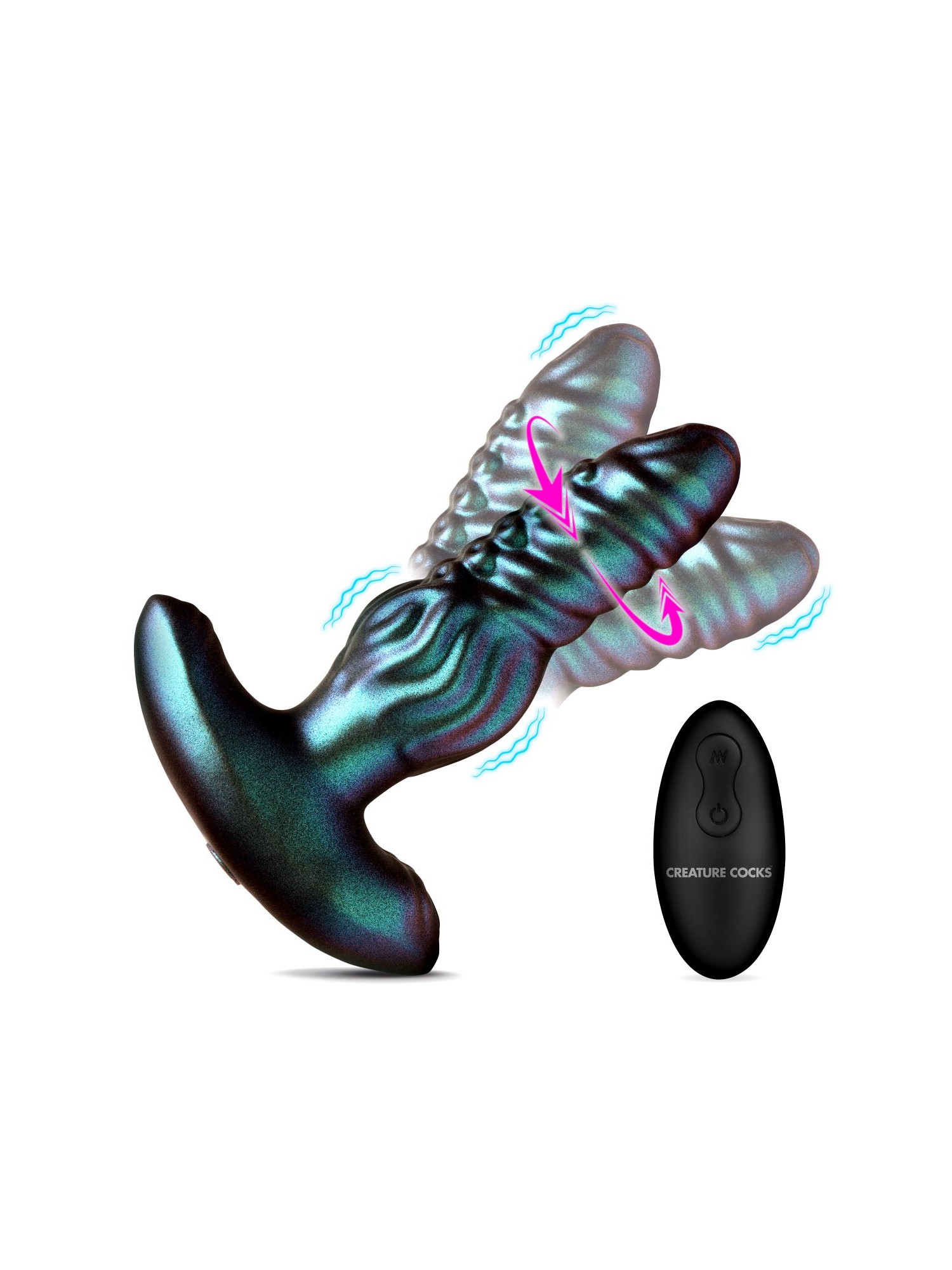 Creature Cocks - Octo-Squirm Vibrating Anal Plug - 12.4 cm