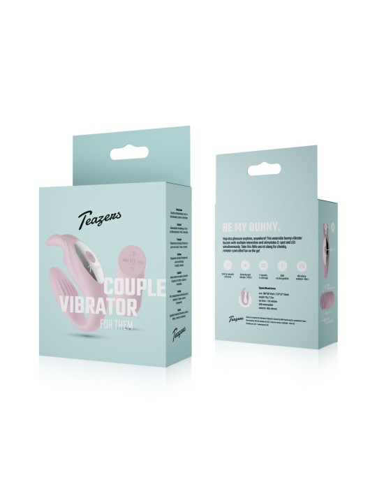 Teazers – Bunny Couple Vibrator with Remote – Pink
