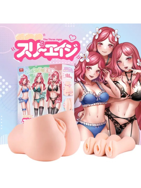 Seiraku Toys – The Three Ages Masturbator – Peach