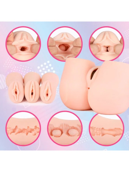 Seiraku Toys – The Three Ages Masturbator – Peach