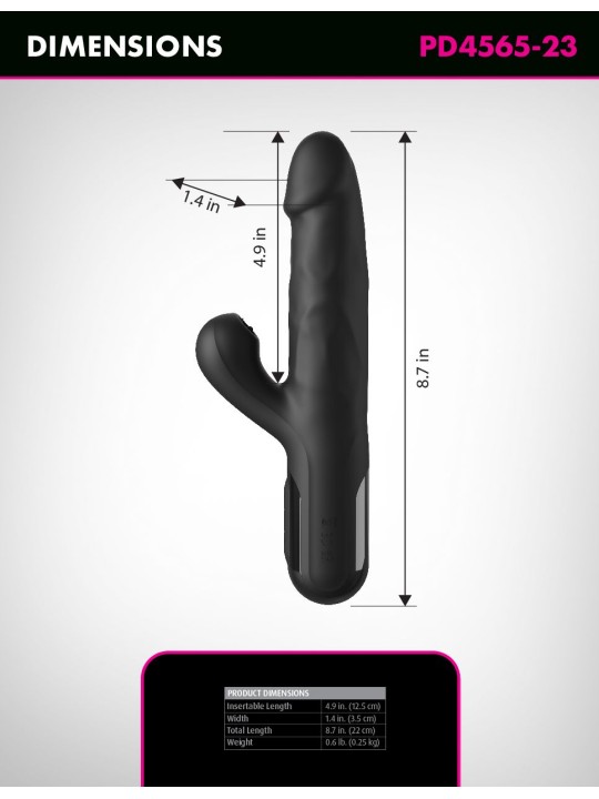 Fetish Fantasy Series - Sonix Stotende Rabbit Vibrator - Zwart