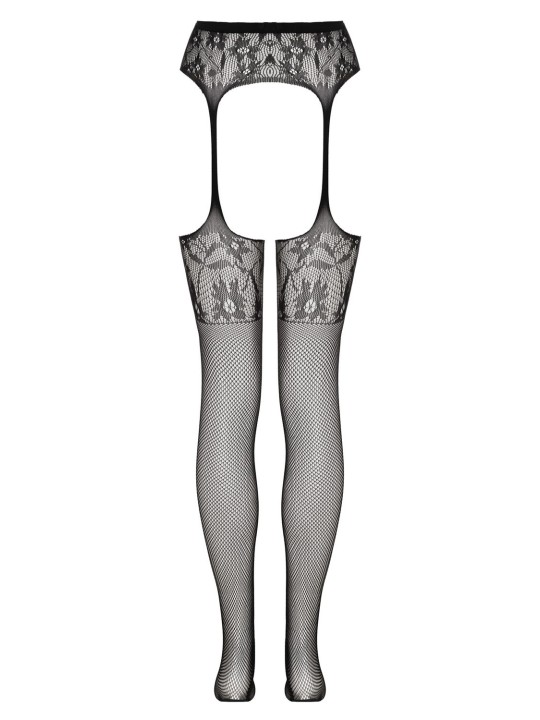 Christine - Suspender pantyhose Sulita - Black