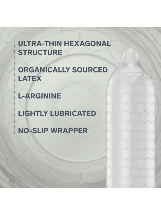 LELO - HEX Organic Condooms - 3 Stuks