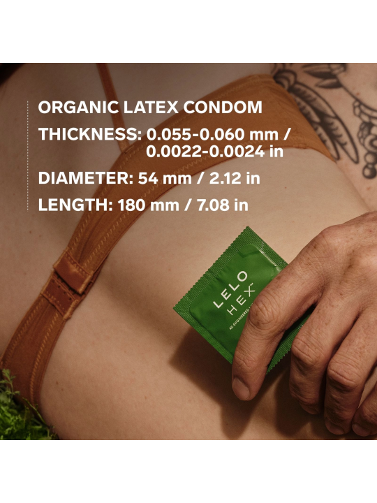 LELO - HEX Organic Condooms - 36 Stuks