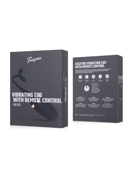Teazers – Vibrating Egg With Remote – Black