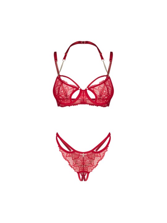 Obsessive – Matildea 2-Delige Open Set – Rood