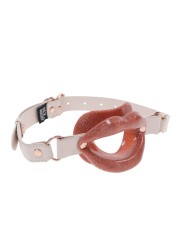 Sportsheets – S&M Peaches ‘n CreaMe Silicone Lips Gag – Cream & Orange