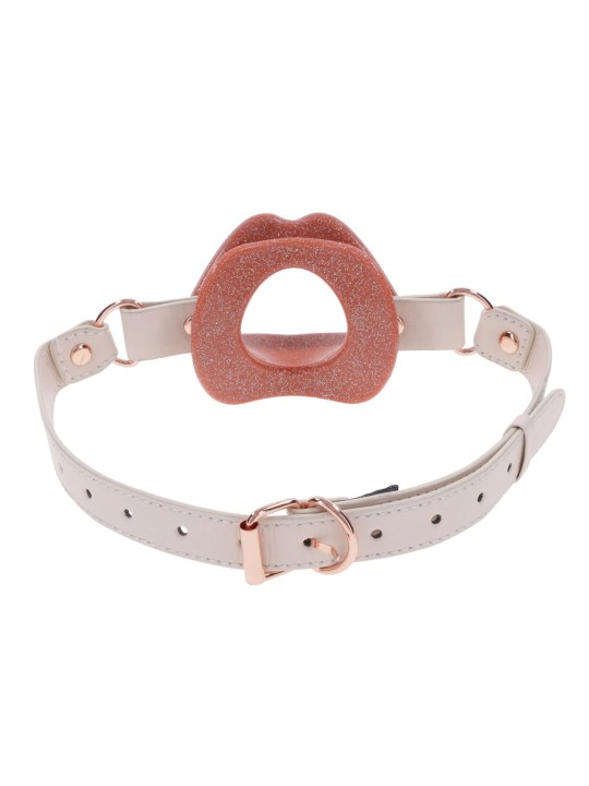 Sportsheets – S&M Peaches ‘n CreaMe Silicone Lips Gag – Cream & Orange