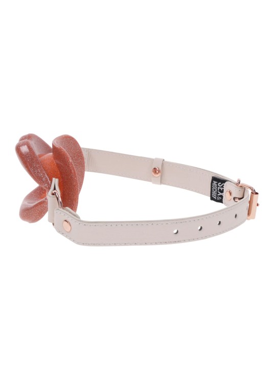 Sportsheets – S&M Peaches ‘n CreaMe Silicone Lips Gag – Cream & Orange