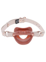 Sportsheets – S&M Peaches ‘n CreaMe Silicone Lips Gag – Cream & Orange