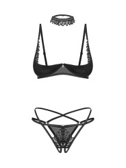 Obsessive - Donarella 3-pcs Crotchless Set - M/L