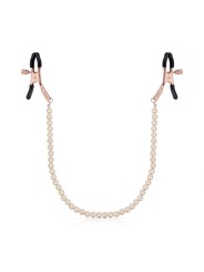 Rosy Gold - Tepelklemmen met parelketting - Verstelbaar Design