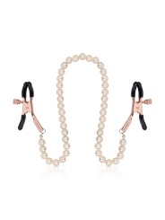 Rosy Gold - Tepelklemmen met parelketting - Verstelbaar Design