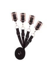 Rosy Gold - Under-Mattress Restraint Set - Black