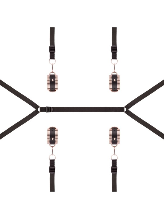 Rosy Gold - Under-Mattress Restraint Set - Black