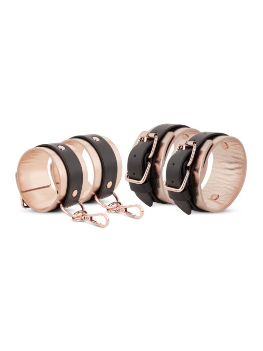 Rosy Gold - Under-Mattress Restraint Set - Black