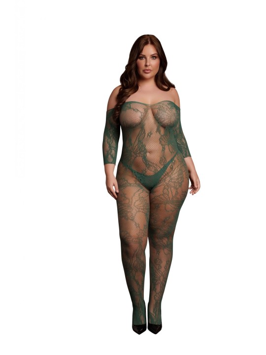 Catsuit With Long Sleeves - Green