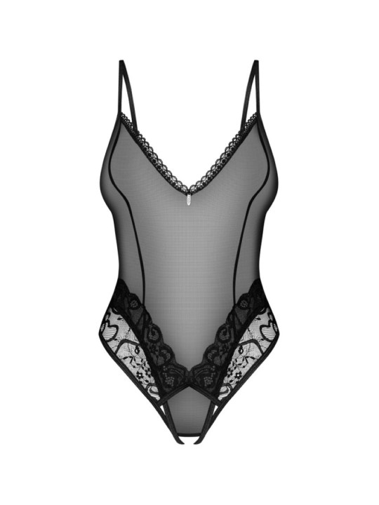 Obsessive - Blomentis Crotchless Teddy - Black