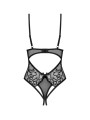 Obsessive - Blomentis Crotchless Teddy - Black