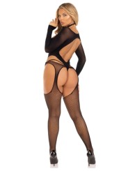 Leg Avenue - Tweedelige Body Set Met Halternek - Zwart