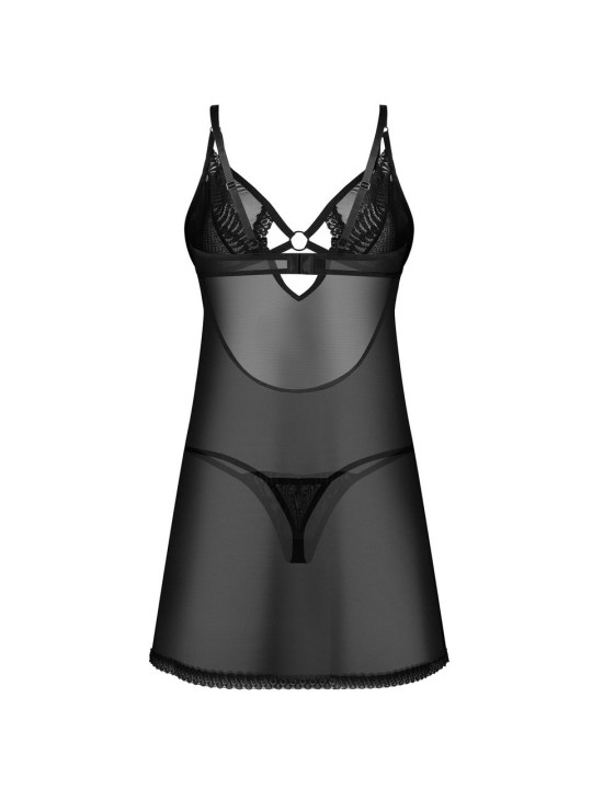 Obsessive – Chemise & Thong – Black