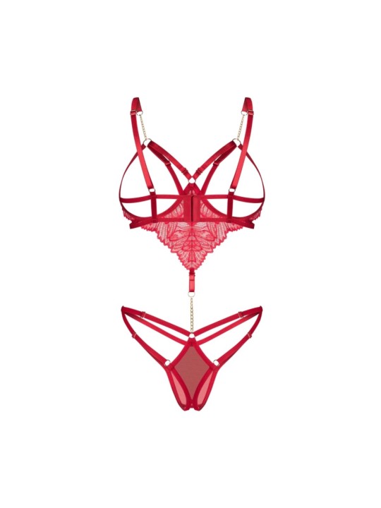 Obsessive – Matildea Crotchless Teddy – Red