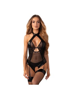 Obsessive – Dominna Crotchless Teddy – Black