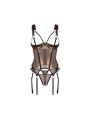 Obsessive – Soranna Corset & Crotchless Thong – Brown