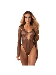 Obsessive – Soranna Long-Sleeved Crotchless Teddy – Brown