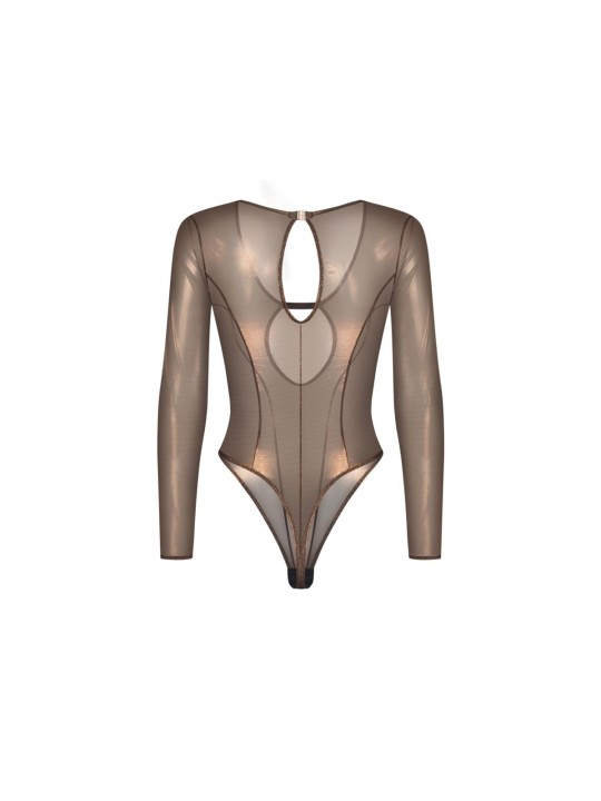 Obsessive – Soranna Long-Sleeved Crotchless Teddy – Brown