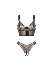 Obsessive – Soranna Top & Crotchless Thong – Brown