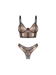 Obsessive – Soranna Top & Crotchless Thong – Brown