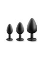 Blush - Luxe Bling Plugs Training Kit Black With Red Gems