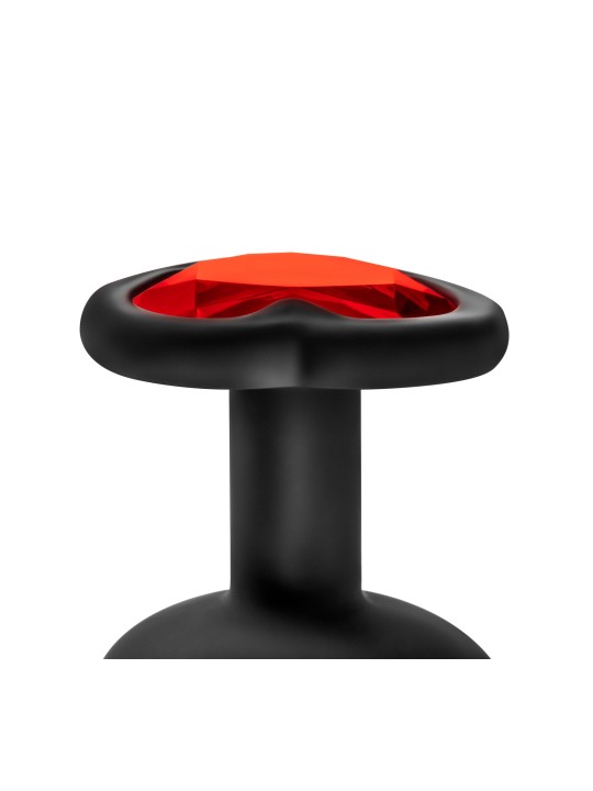 Blush - Luxe Bling Plugs Training Kit Black With Red Gems